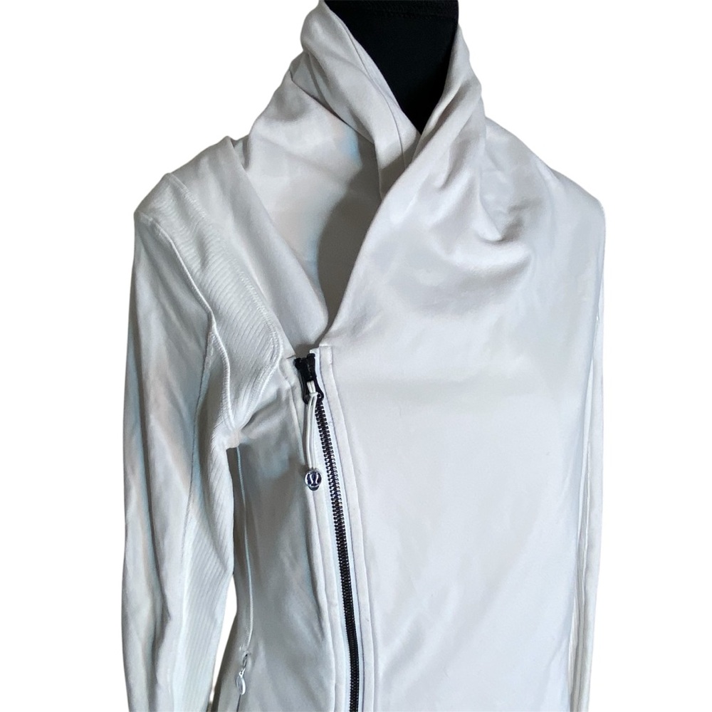 lululemon athletica White Asymmetrical Zip Hoodie